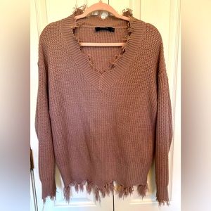 Distressed Women's Sweater Size Medium